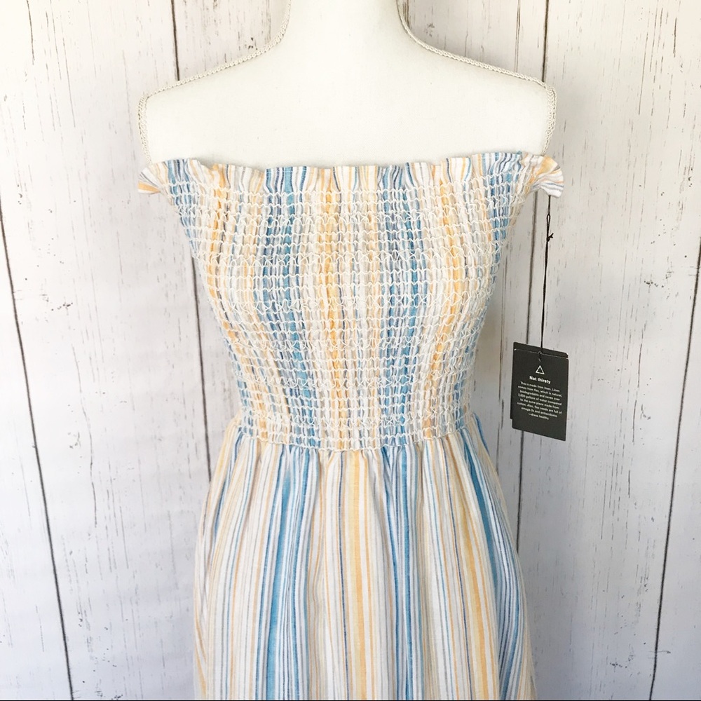 Reformation Midi Strapless Bermuda Ruffled Dress - Picture 3 of 6